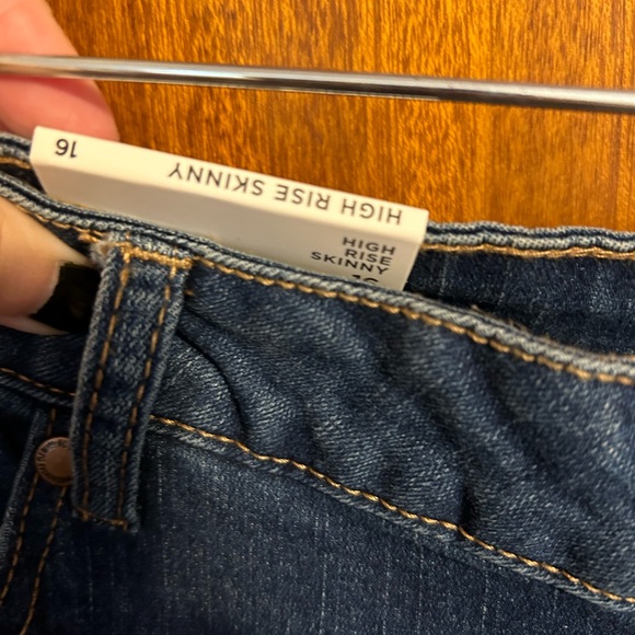 Stretch Blue Denim High-waisted Jeans -plus size - Picture 5 of 6